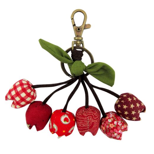 Picture of six flower cluster keychain
