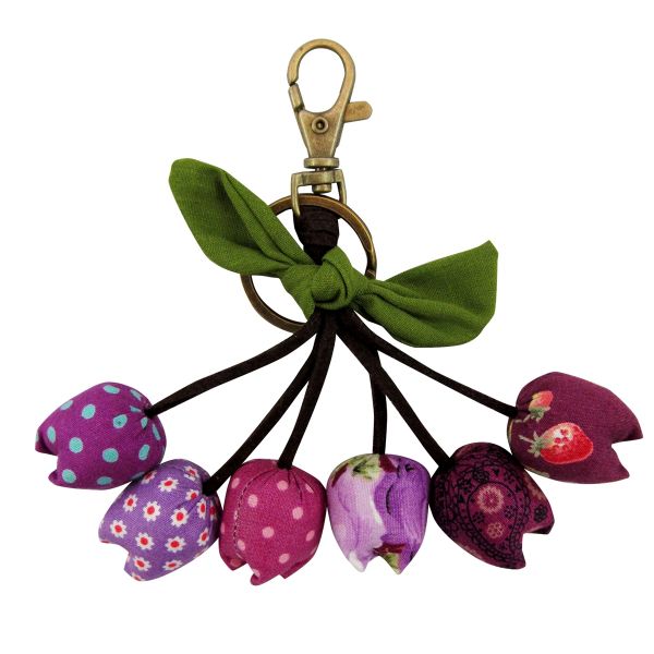 Picture of six flower cluster keychain