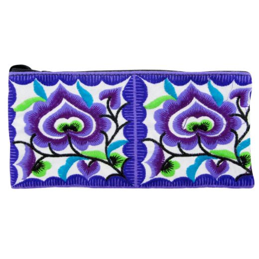 Picture of embroidered floral pouch