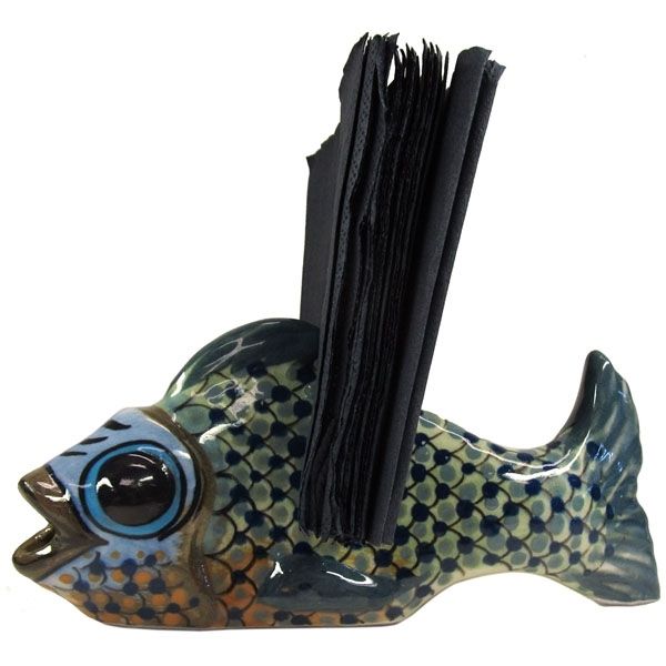 Picture of fish ceramic napkin holder