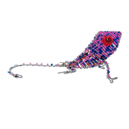 Picture of beaded wire chameleon