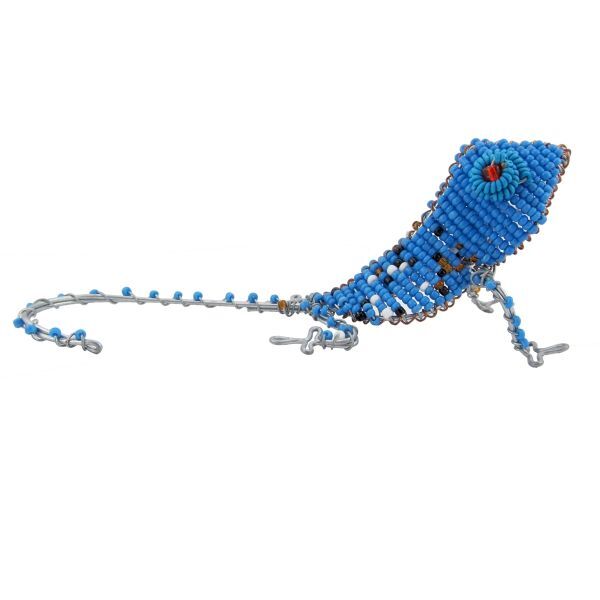 Picture of chameleon beaded wire figurine