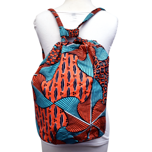 Picture of african print drawstring bag