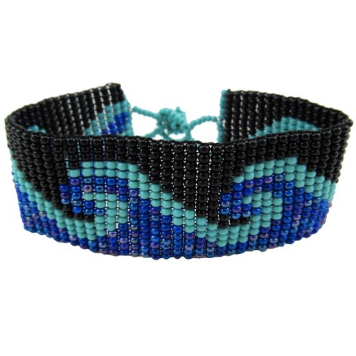 Picture of wave one inch beaded bracelet