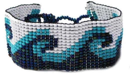 Picture of wave one inch beaded bracelet