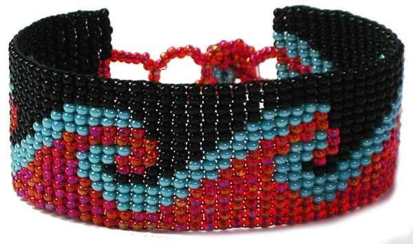 Picture of wave one inch beaded bracelet