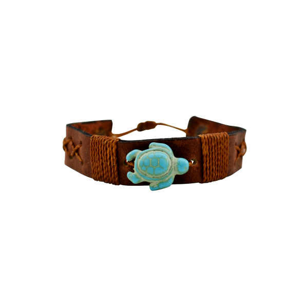 Picture of vibe turtle charm leather bracelet