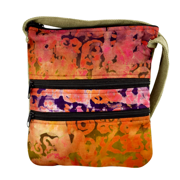 Picture of three zip batik bag