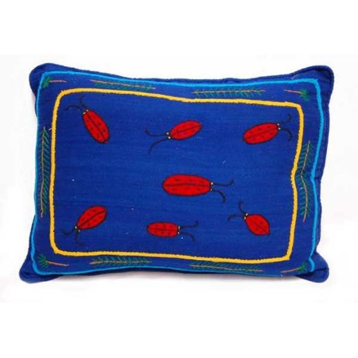Picture of embroidered animal pillow cover