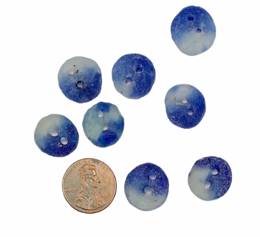 Picture of glass buttons - small circles (set of 6)