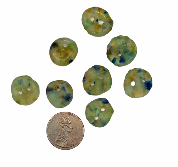 Picture of glass buttons - small circles (set of 6)