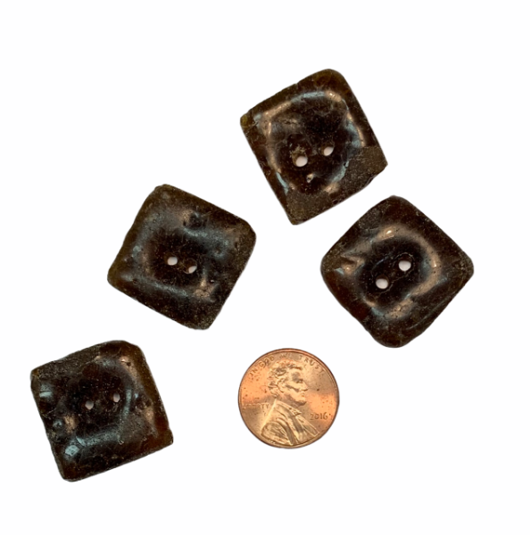 Picture of glass buttons - squares (set of 6)