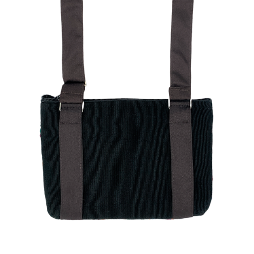 Picture of black and brown multipurpose huipil bag