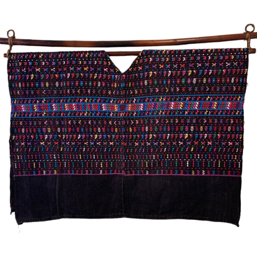Picture of embroidered huipil wallhanging/table runner