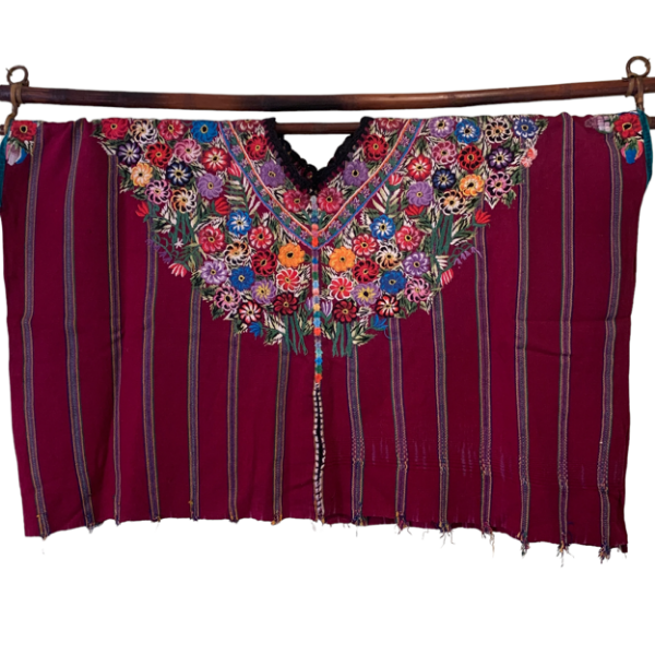 Picture of embroidered huipil wallhanging/table runner