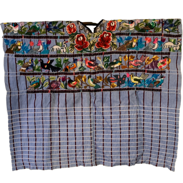 Picture of embroidered huipil wallhanging/table runner