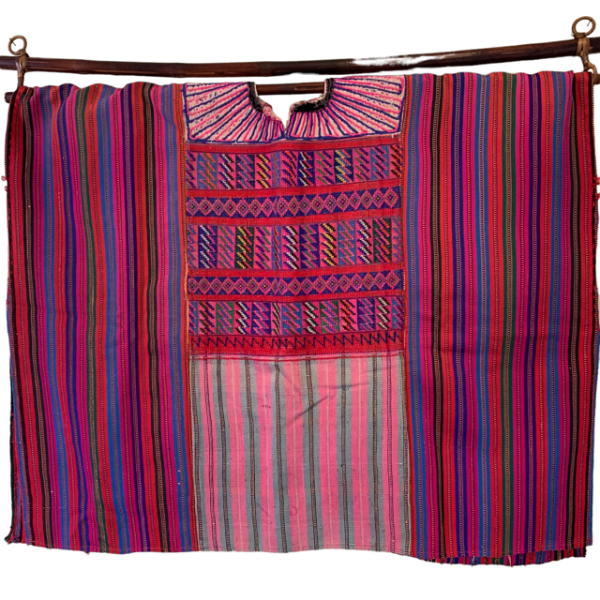 Picture of embroidered huipil wallhanging/table runner