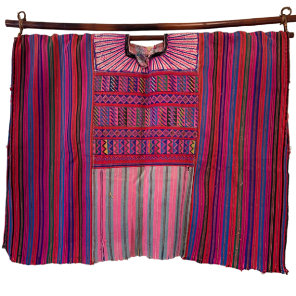 Picture of embroidered huipil wallhanging/table runner