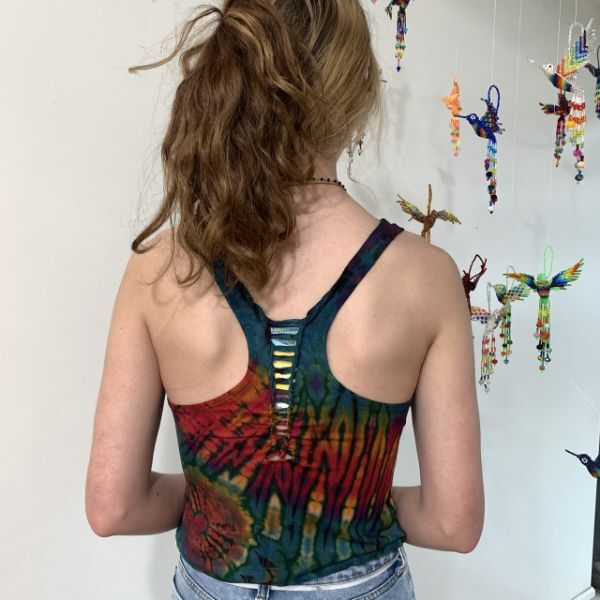 Picture of braided crop top - tie dye