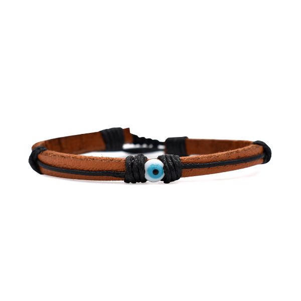 Picture of leather eye bracelet