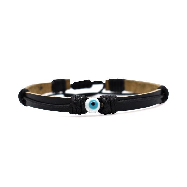 Picture of leather eye bracelet