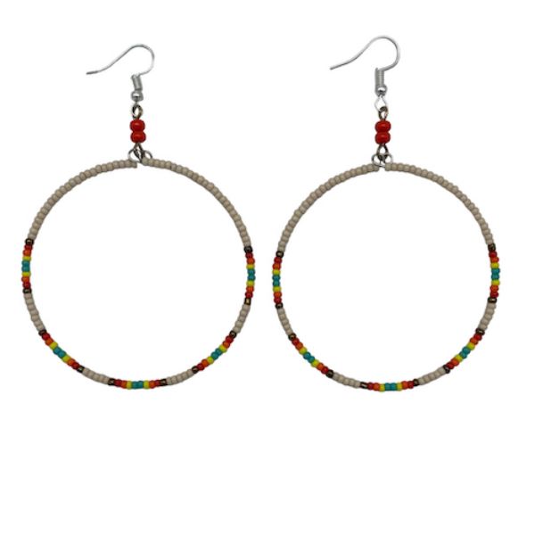 Picture of beaded hoop earrings