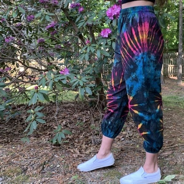 Picture of tie dye cotton lounge pants