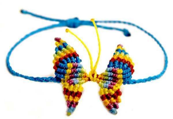 Picture of macrame butterfly bracelet