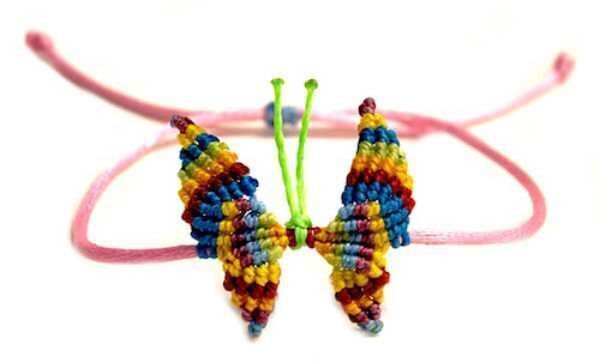 Picture of macrame butterfly bracelet