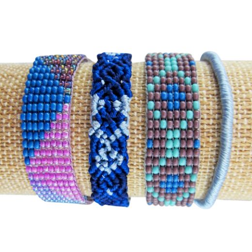 Picture of beaded woven wrap bracelet