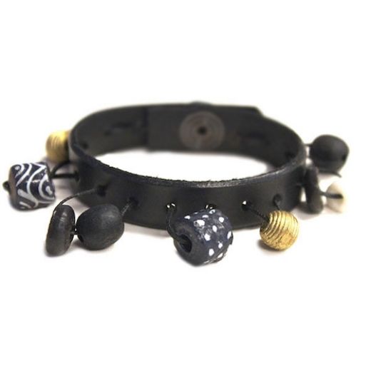 Picture of charmer beaded leather bracelet