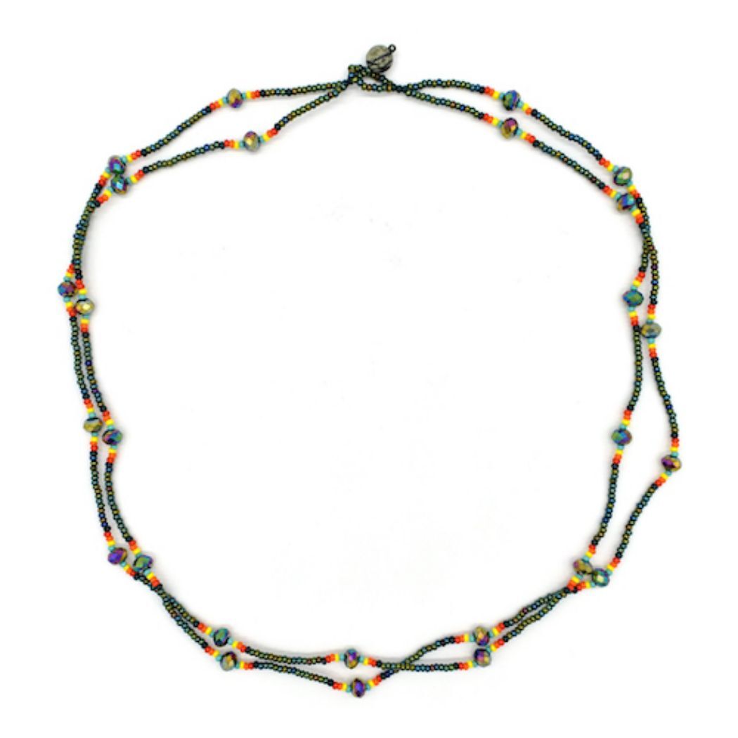 Picture of crystal beaded all-in-one necklace/bracelet