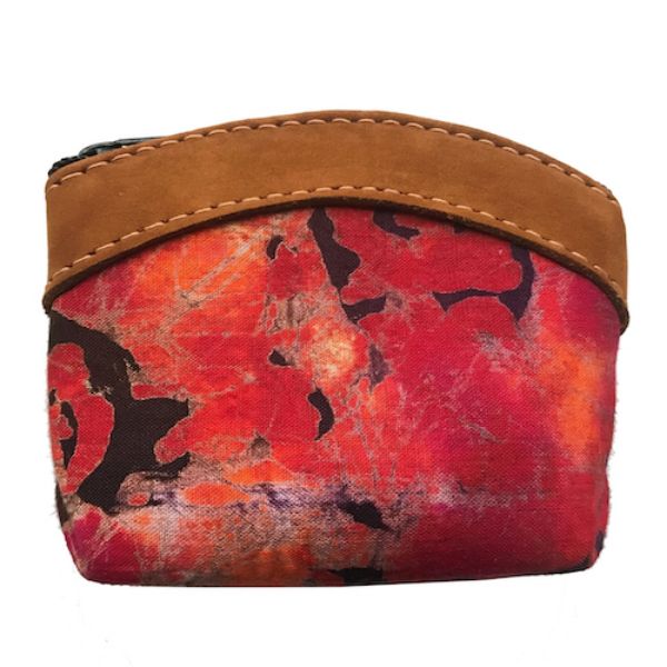 Picture of batik leather coin purse