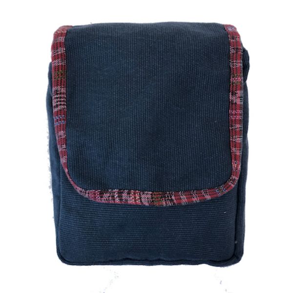 Picture of denim corte flap crossbody bag