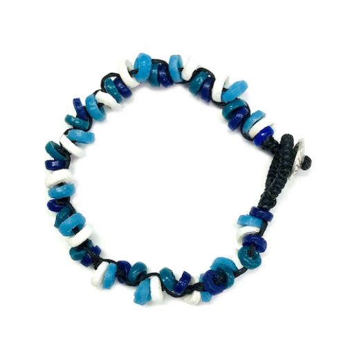 Picture of glass trio disk bracelet