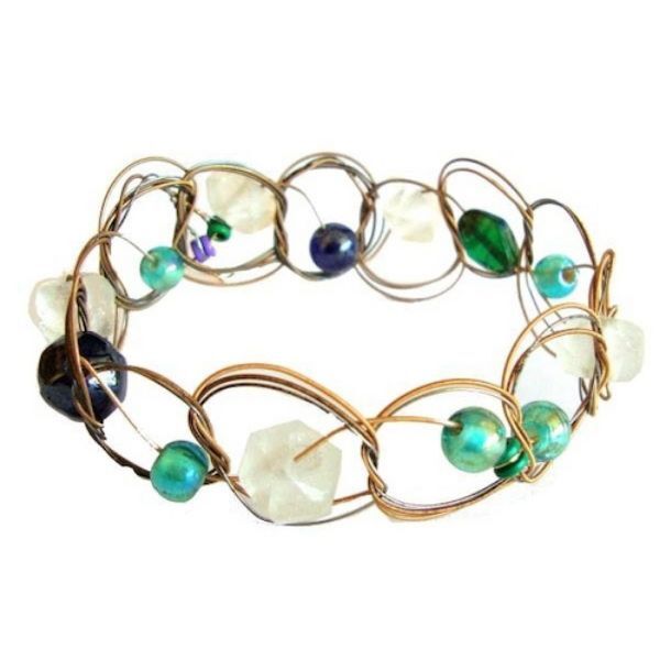 Picture of guitar string beaded bangle