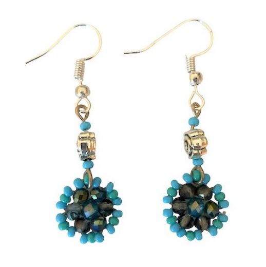 Picture of beaded blossom earrings