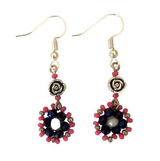 Picture of beaded blossom earrings