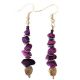 Picture of spiral gemstone beaded earrings