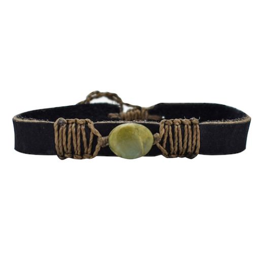 Picture of leather jade bracelet