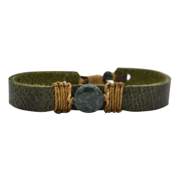 Picture of leather jade bracelet