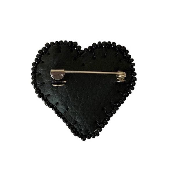 Picture of beaded heart pin