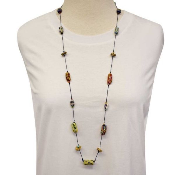 Picture of multimedia beaded necklace