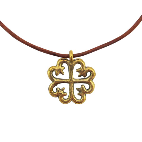 Picture of adinkra leather cord necklace