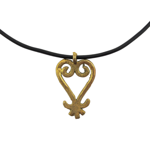 Picture of adinkra leather cord necklace