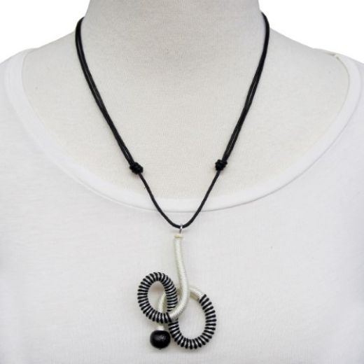 Picture of fiddlehead adjustable pendant necklace