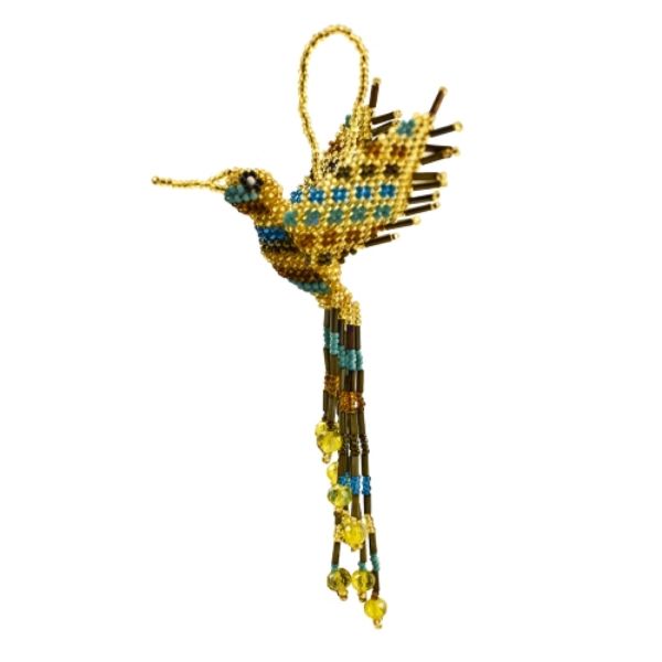 Picture of beaded crystal bird ornament