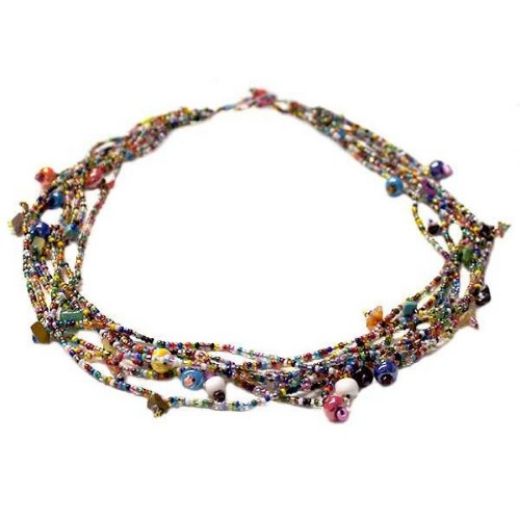 Picture of wide multistrand necklace