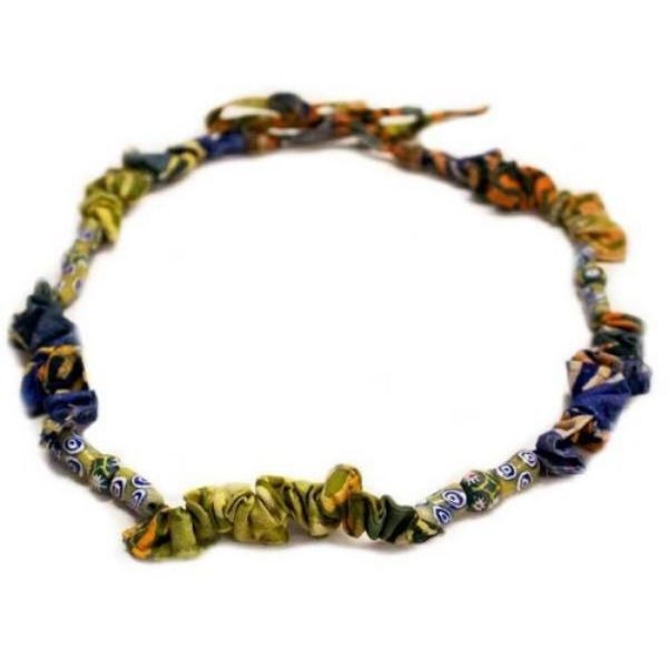 Picture of scrunchie glass bead necklace