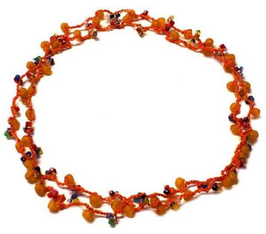 Picture of beaded crochet necklace